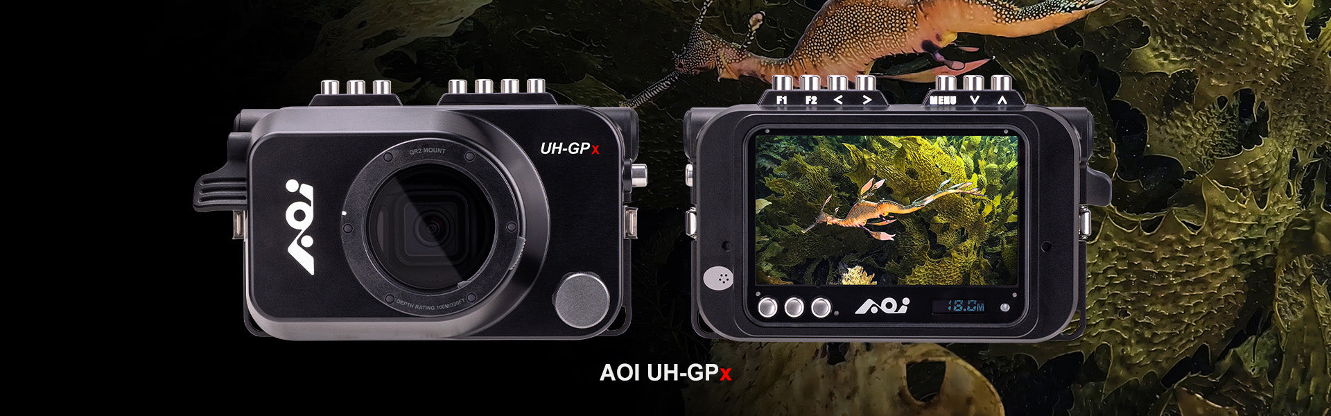 AOI GoPro Underwater Housing and Monitor for Hero 13, 12, 11, 10, 9