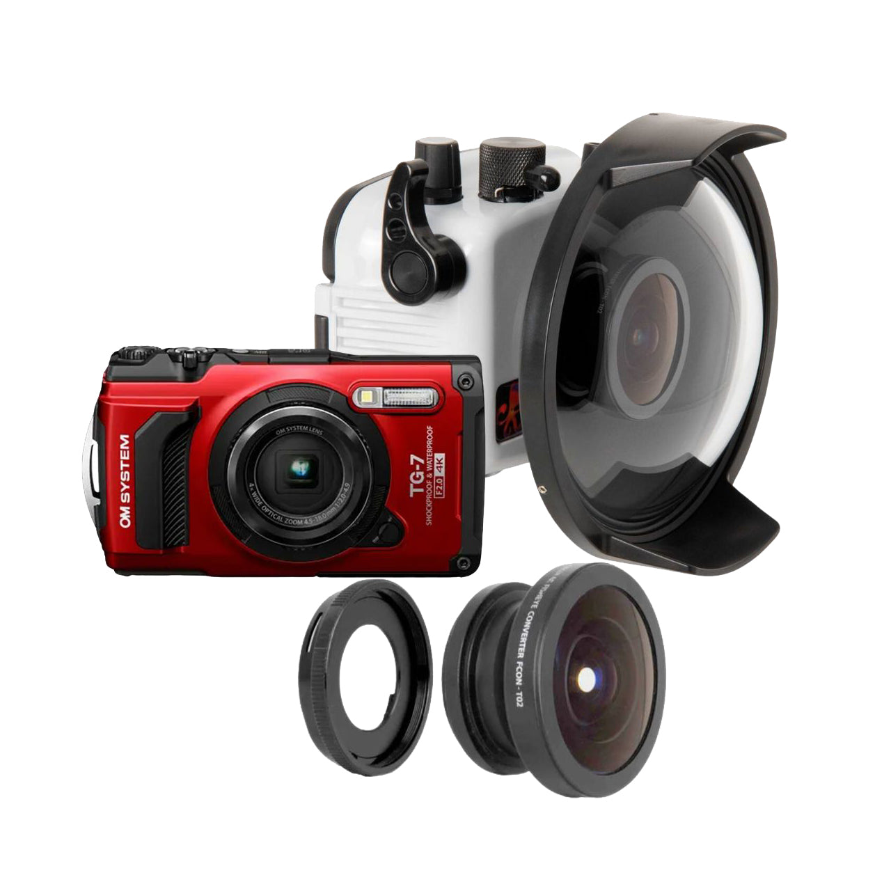 Ikelite Wide Package with Dome and Fish Eye Lens for TG-7 Camera