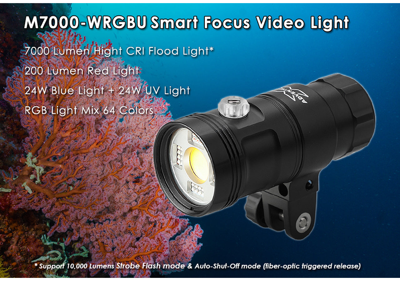 X-Adventurer M7000-WRGBU Smart Focus Video Light & Strobe