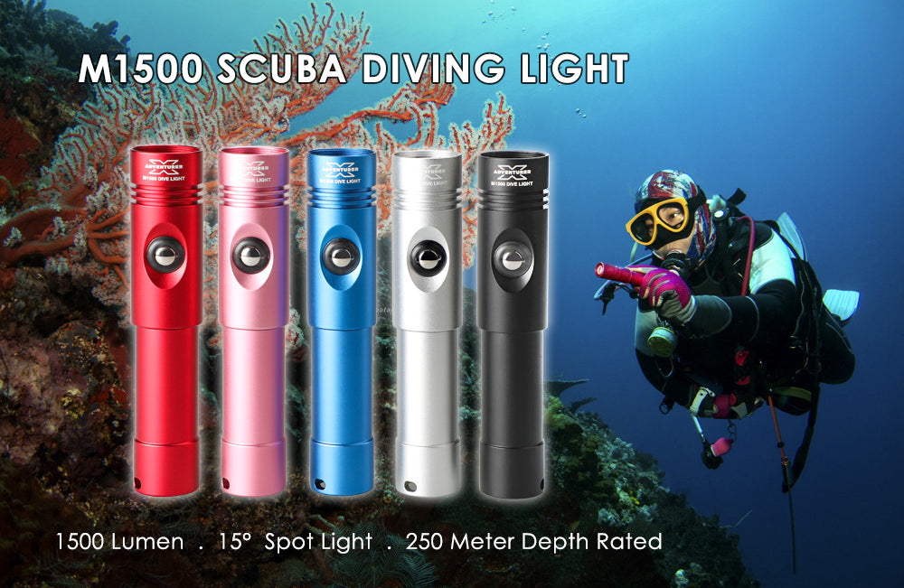 X-Adventurer M1500SL Dive Torch BLACK