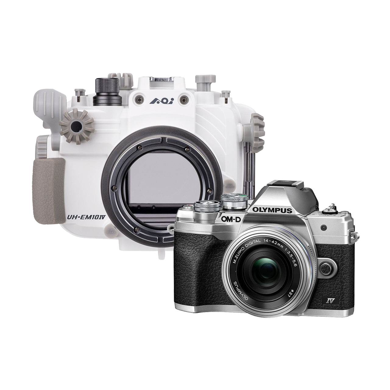 Olympus E-M10 MkIV and AOI Housing Package White