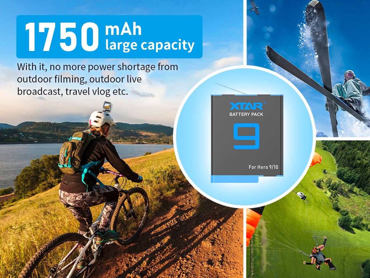 XTAR GoPro Hero9/10 Li-ion Battery