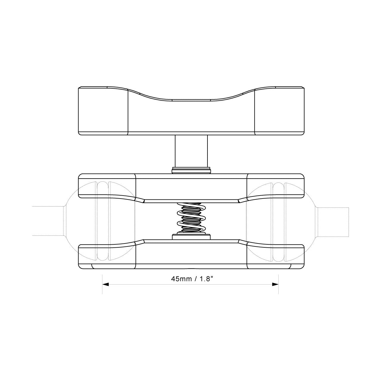 AOI CP-02-BLK Ball Arm Clamp