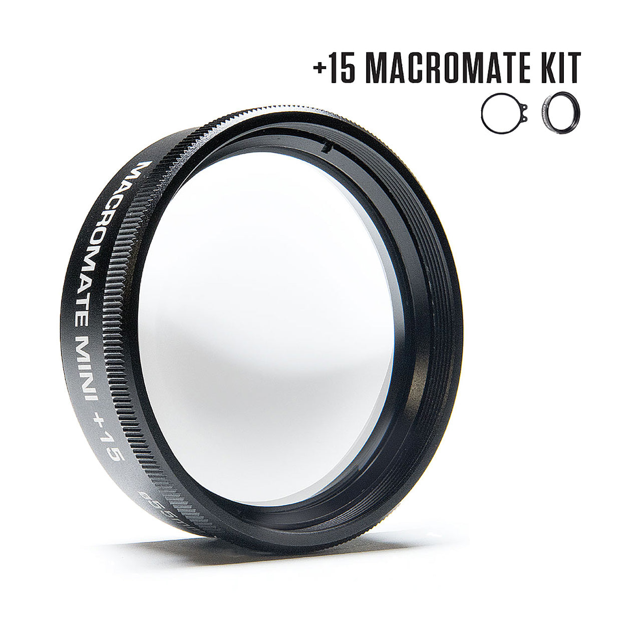 BACKSCATTER +15 MacroMate Mini Lens with 55mm Flip Mount for GoPro